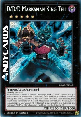 D/D/D MARKSMAN KING TELL (D/D/D Tell King Scharfschütze)   Secret   RA05 EN047   1Ed