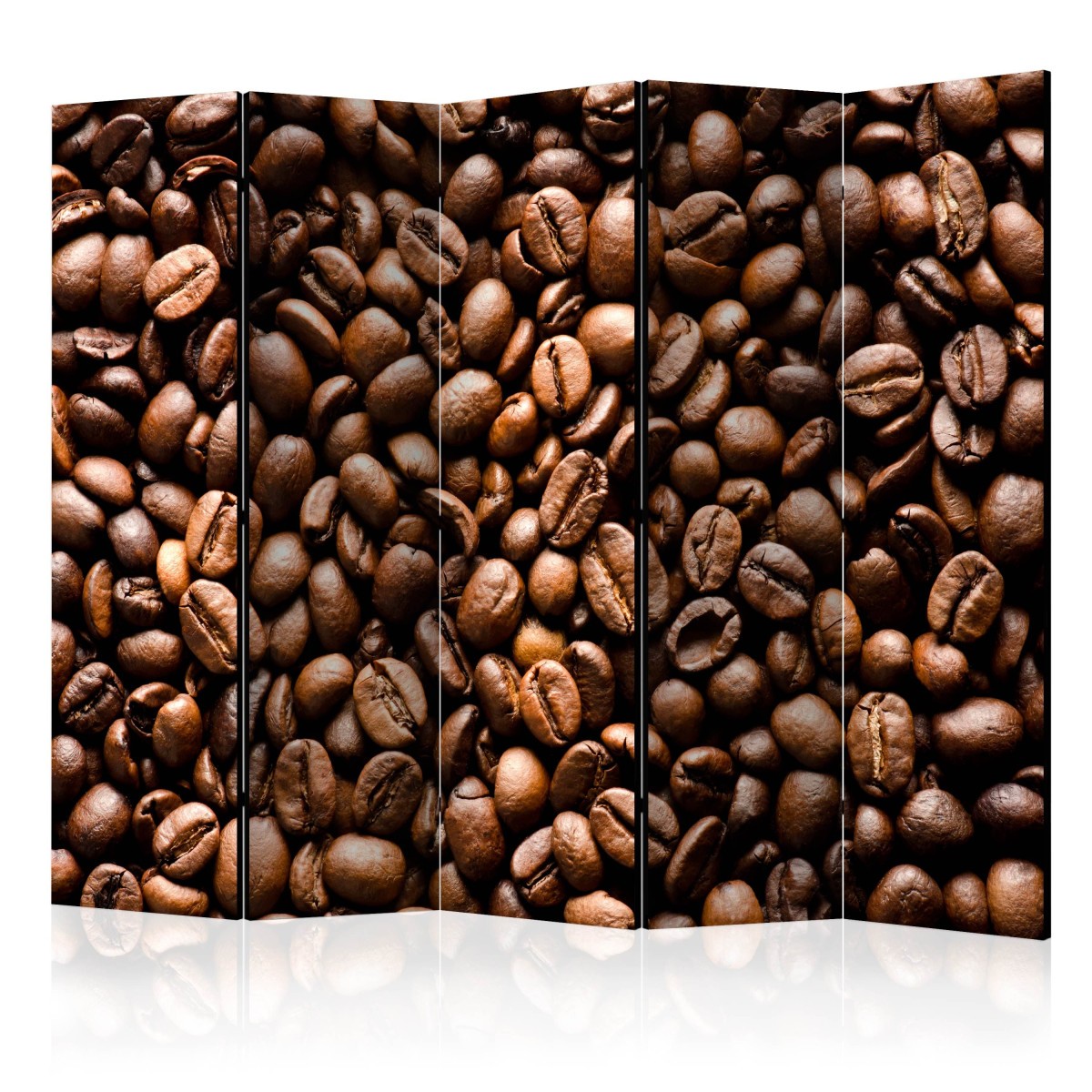 Paravent décoratif 5 volets Roasted Coffee Beans en toile haute densité