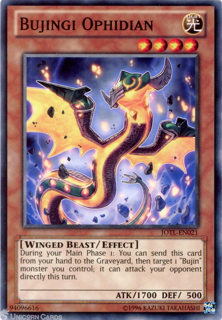 JOTL-EN021 Bujingi Ophidian : Common UNL Edition Mint YuGiOh Card