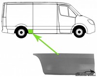 Reparaturblech KotflüGel Hinten Rechts FüR VW LT 2 Bus Tdi, Mercedes 95-06