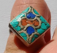 EXTREMELY RARE POST MEDIEVAL ISLAMIC OTTOMAN SILVER RING WITH CORAL ...