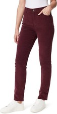Gloria Vanderbilt Amanda Slim Corduroy Pants Womens 12 Huckleberry Slimming NEW