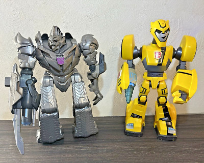TRANSFORMERS Megatron and Bumblebee HASBRO ROBOT TALKING Light Up Eyes Toy