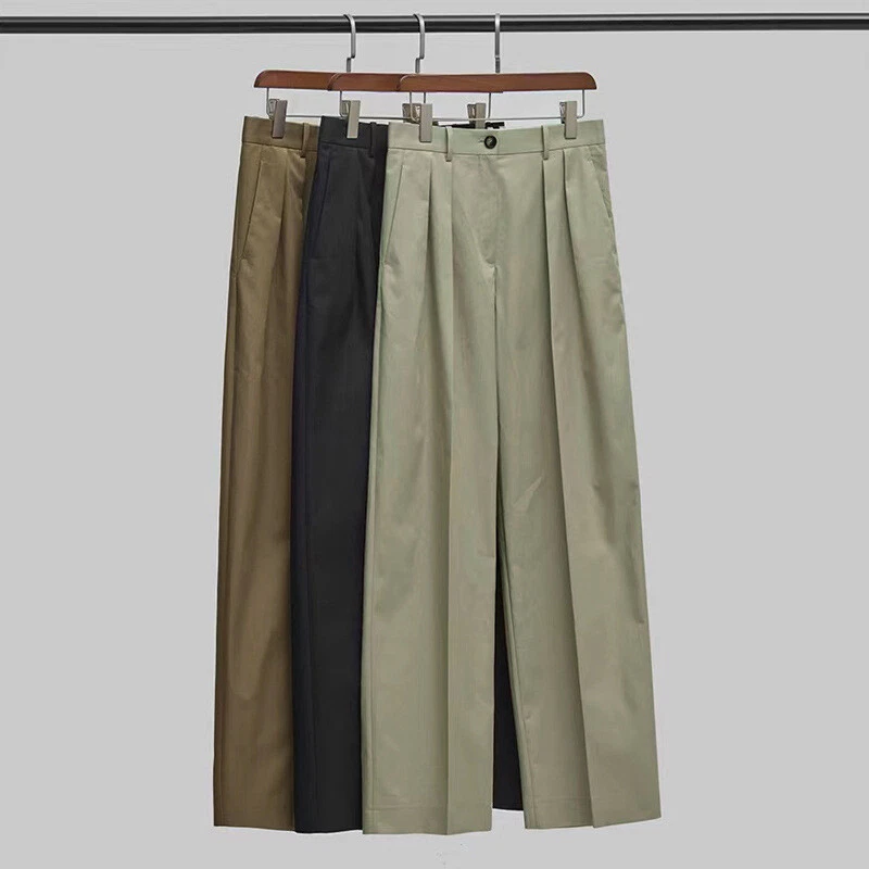 Pantalones informales simples rectos cintura media pierna ancha clásicos THE ROW para mujer Foto 3 de 4