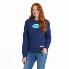 Life is Good 115214 - Women's Mountainside Oval Simply True Fleece Crew - Darkes