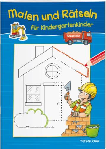 Thumbnail - Malen Und Rätseln Für Kindergartenkinder. Baustelle Suchen, Zählen,