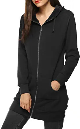 Hoodies Fleece Tunic Sweatshirt 