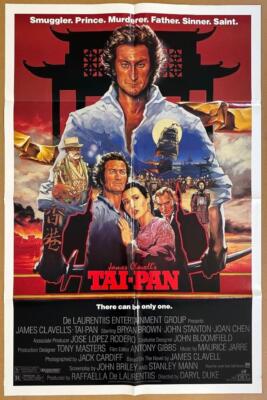 Joan Chen Bryan Brow TAI-PAN 1986 27x41 Org Movie Poster 3725