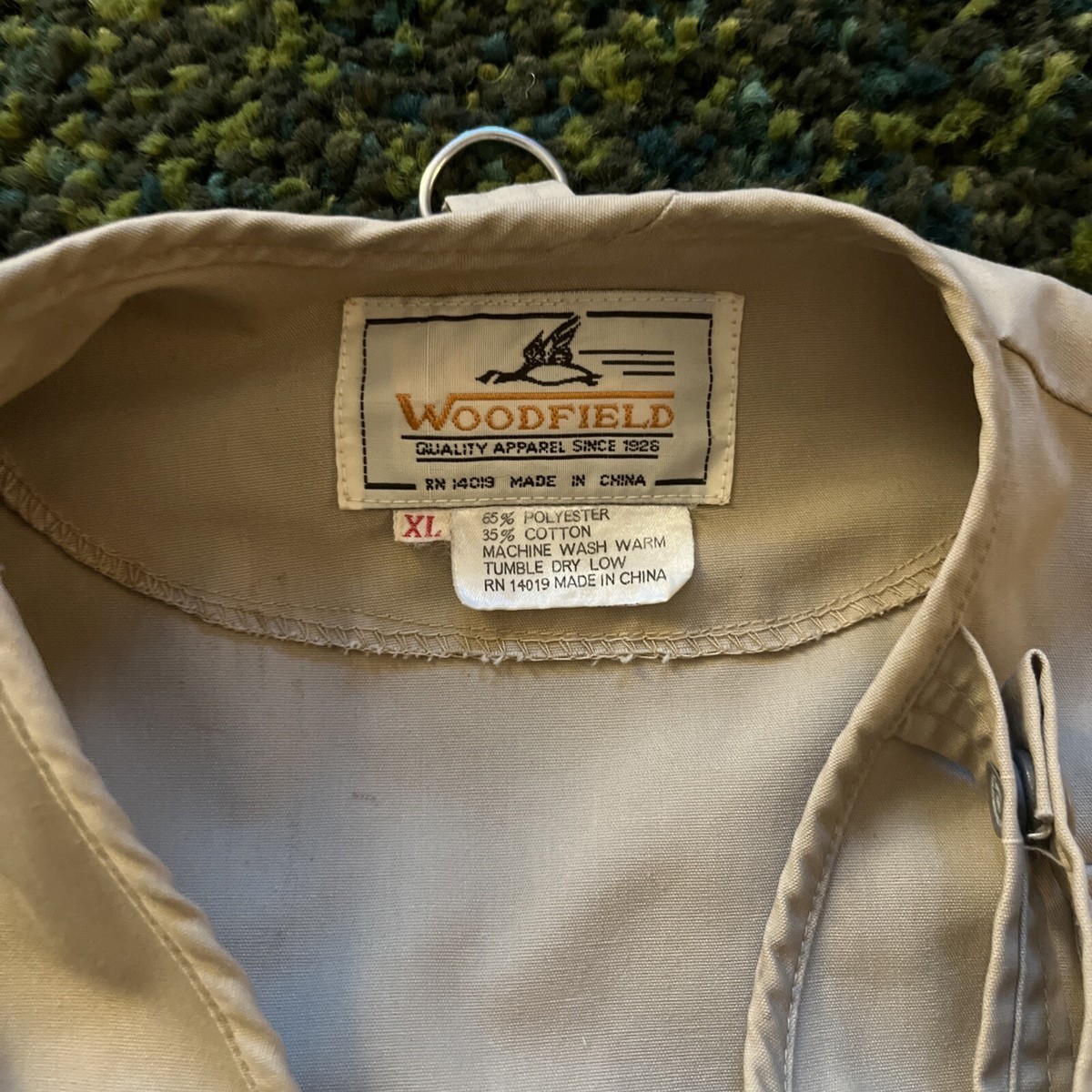Woodfield Fishing Vest Mens XL Tan With Zipper Pockets | eBay