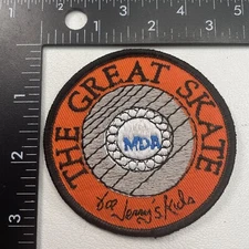 Vtg THE GREAT SKATE FOR JERRY’S KIDS MDA JERRY LEWIS Roller Skating Patch 00TP