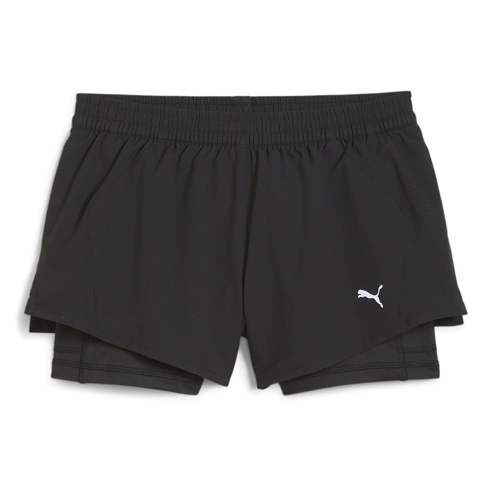 Шорты Puma Run Ultraweave 2в1 Velocity Shorts Женские черные повседневные спортивные брюки 52