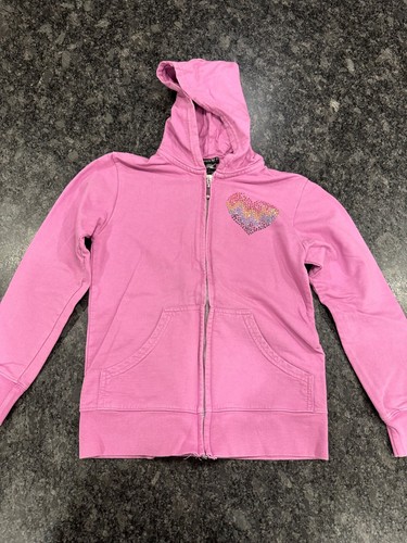 Girls Flowers by Zoe Beaded Hearts Sweatsuit Jacket & Pants - size L Large - Picture 2 of 11