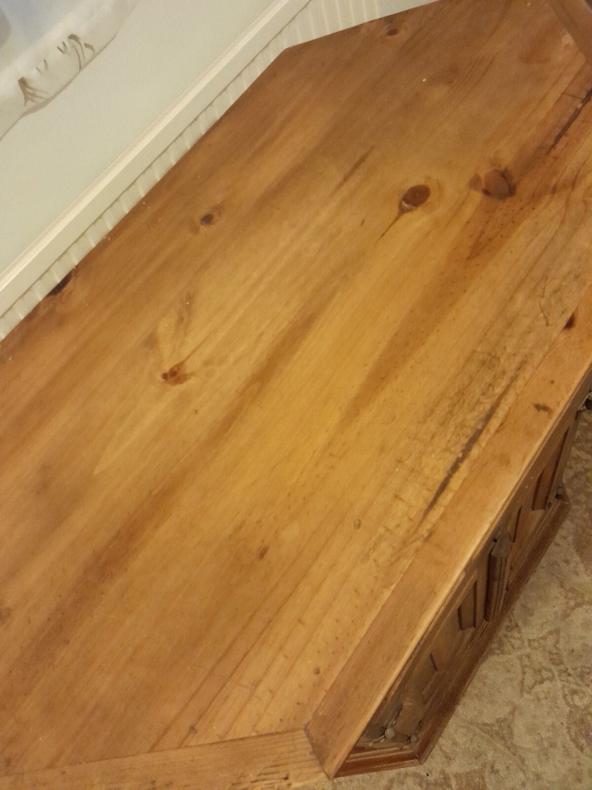 Solid pine TV Corner Unit eBay