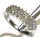 14k white gold .98ct VS1 H princess diamond anniversary cluster ring 3.7g size 7 — photo 7