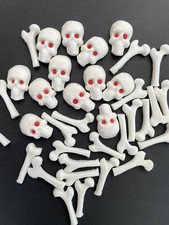 Halloween Sugar Sculls & Bones Cake / Cupcake Cookies And  Chocolate Toppers X36