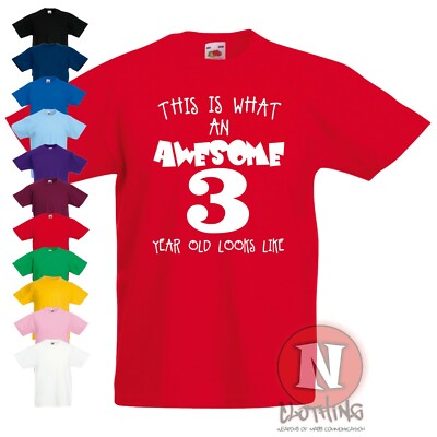 Tolles 3 Jahre Kinder Kids T-Shirt 3. Geburtstag bedruckt T-Shirt