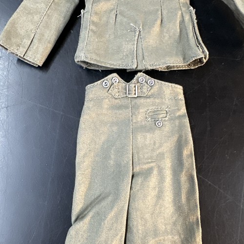 1/6 Scale Gray Bush Jacket Pants Khaki Outfit Dress WW2 Set For 12" Male Figure - Picture 7 of 8