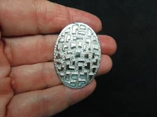 Vintage 1950's Silver Tone Modernist Scarf Clip