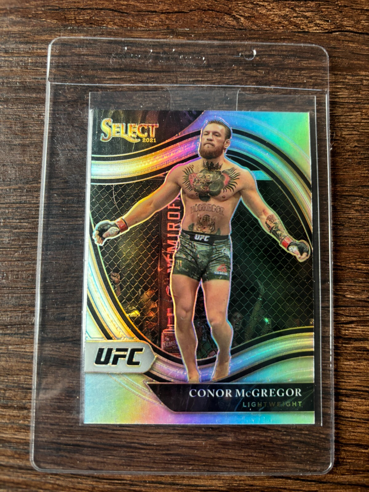 CONOR MCGREGOR 2021 Select UFC Octagonside SSP Silver Prizm 1st