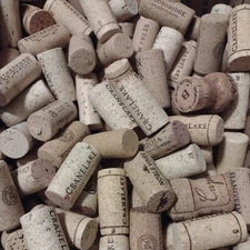 Lot of 200 Natural Used Wine & Champagne Corks. Assorted Brands.