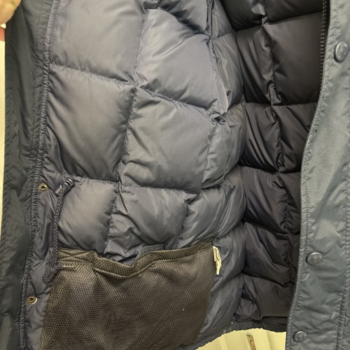 Vtg Eddie Bauer 90s Men’s Goose Down Ridgeline Puffer Jacket Blue Hooded Parka L - Picture 13 of 13