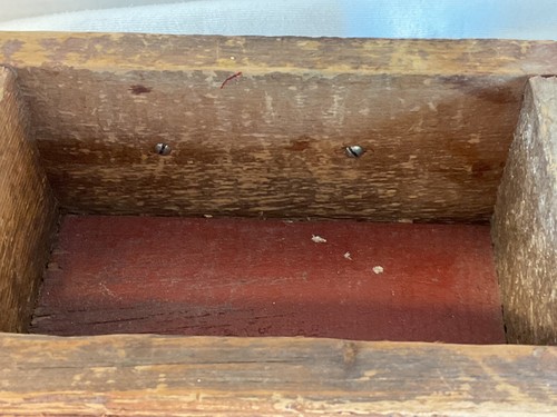 Vintage Rustic Drawer Reclaimed Wood Box Planter w/Chippendale Brass Handle - Picture 7 of 8