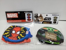 2- packs of 3- Marvel Spider Man  Star Wars Child Cloth Face Masks 6 total