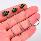 25pcs Ned Rig Jig Head Weedless EWG Hook Bass Trout Fishing Lure 1/8 3/16 1/4 oz