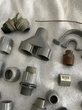 Assorted Plumbing Fittings, Adapters, Parts - 44 Pieces 