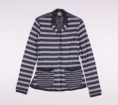 Lilith Paris Striped Gray Long Sleeve Light Blazer Size 36