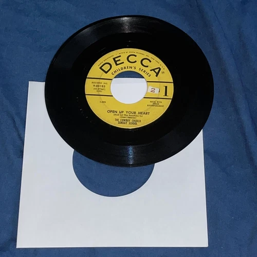 Open Up Your Heart, The Lord Is Counting On You * by Cowboy Church (7", 1954)