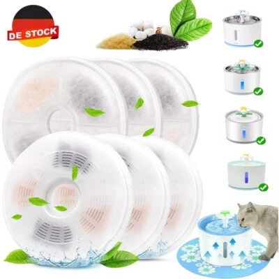 MARKENLOS für Haustier Katzen Wasserspender Trinkbrunnen Ersatzfilter 6/8x