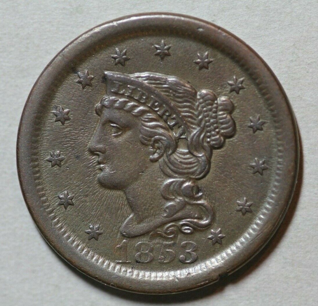 1853 Large Dedication Cent late die Our shop OFFers the best service lined flow state