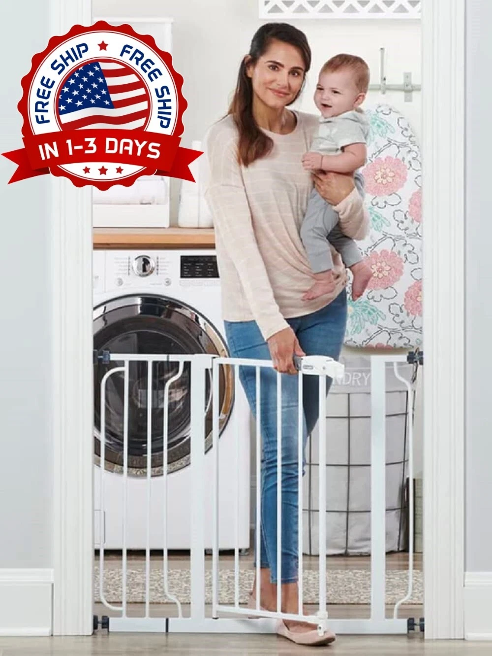 Barrera Para Perros Y Bebes Puertas Perros Puerta De Seguridad Escalera NEW US..
