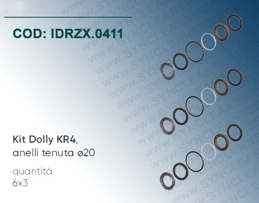 Idrobase Kit Dolly KR4 ZX.0411 ø20 anelli tenuta COD 40 517