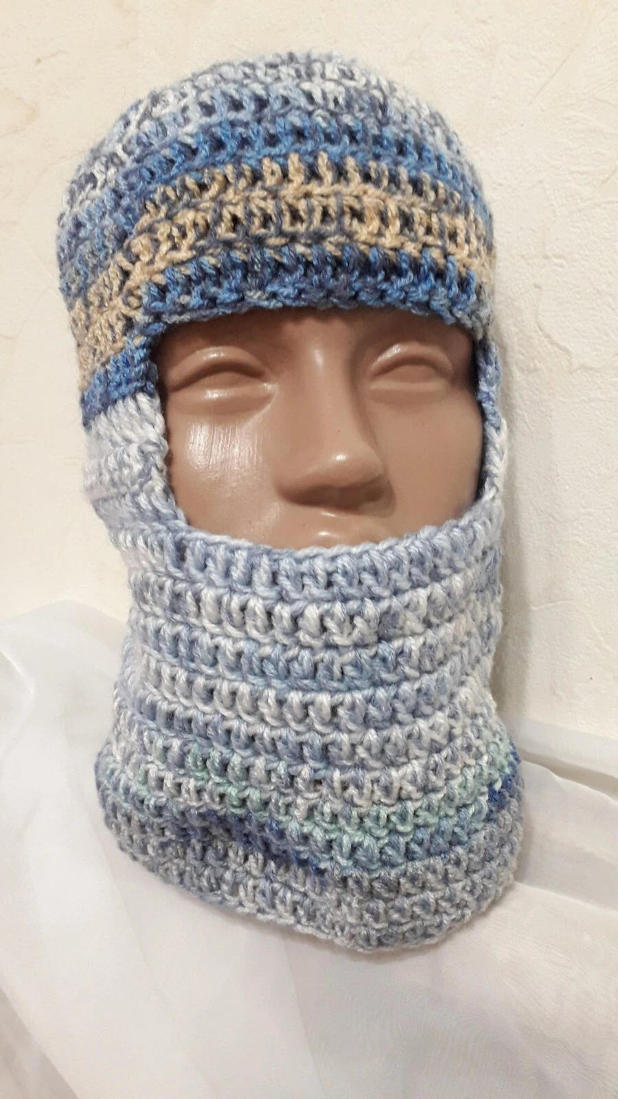 New Unique Handknit Crocheted Balaclava Hat Mask