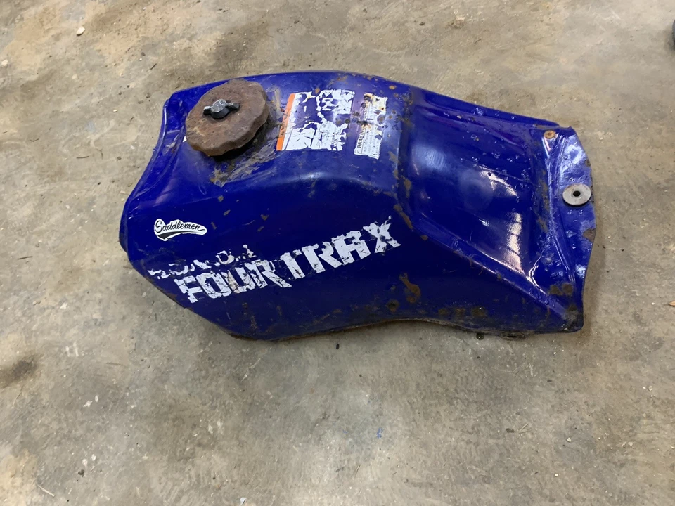 88 89 90 91 OEM acero Honda Fourtrax 300 tanque de gasolina combustible oxidado Foto 2 de 4