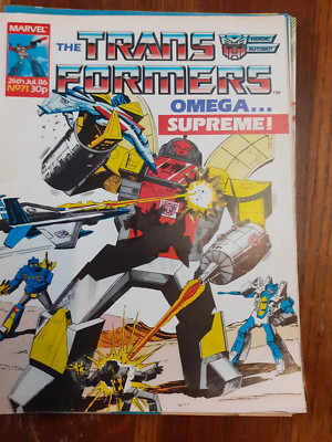 Transformers Marvel UK issue number 71 26th july 1986