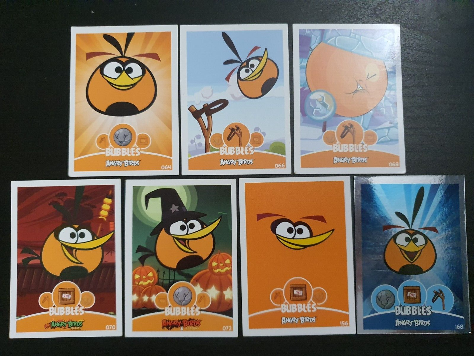 angry birds trading cards (Bubbles pack)