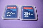 Qty=2 SD CARD SANDISK 256MB