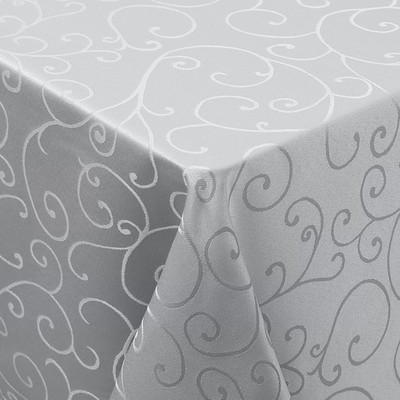 Smiry Tischdecke Abwaschbar Ornamente Rechteckig 140 x 100 cm Tischtuch Damast