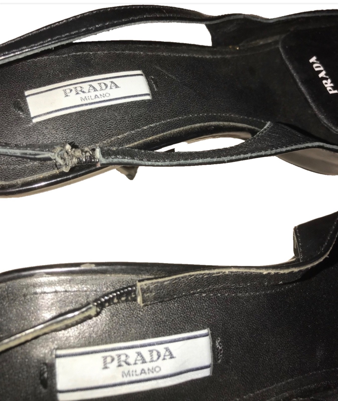 Prada Back Leather Pointed Toe Slingback Sneaker Pumps Size 41 thumbnail 8