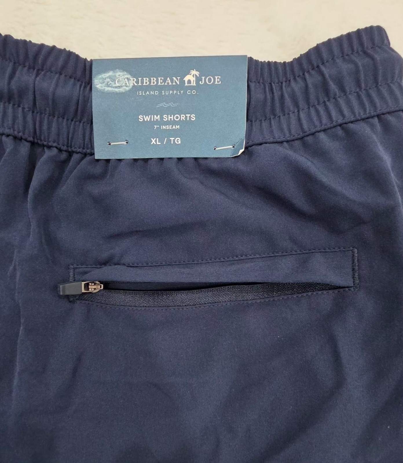 Caribbean Joe Mens Swim Shorts Size XL Navy Blue 7