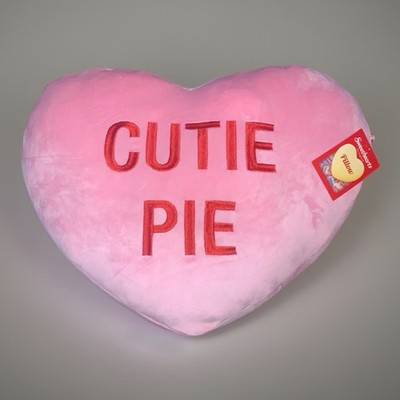 Sweethearts Plush 20  Pillow  Cutie Pie  Heart Shaped NWT