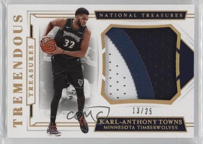 2018-19 Panini National Treasures Tremendous Prime 13/25 Karl-Anthony Towns h8k