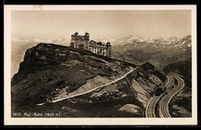 Ansichtskarte Rigi-Kulm, Bergbahn bei der Abfahrt 