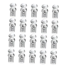 20 PCS Throttle Brake Cable Ends, 1/8" Stop Clamp Clutch Lock, Universal 