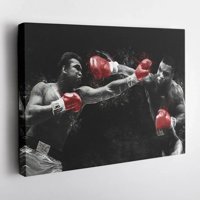 Mike Tyson vs Muhammad Ali Canvas Artwork