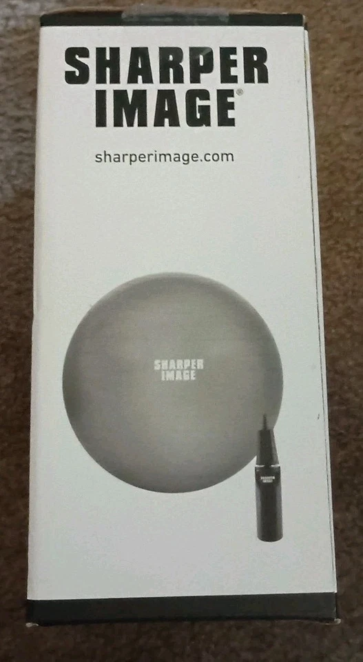 Pelota de fitness Sharper Image Balance Pro 65 cm con bomba, nueva en caja Foto 4 de 4