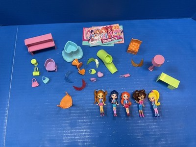winx club friends 4 ever figures w/ furniture lot of 5